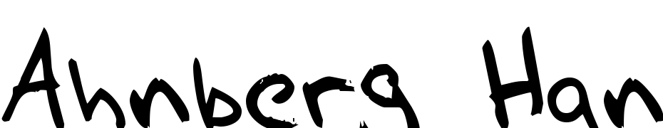 Ahnberg Hand Yazı tipi ücretsiz indir